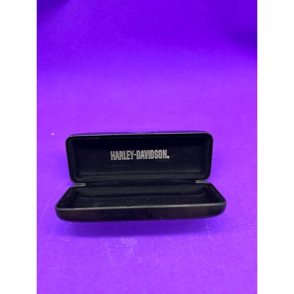Harley Davidson Black Silver Clam Shell Classic Carrying Case Eyeglasses Sunglas - Picture 8 of 8